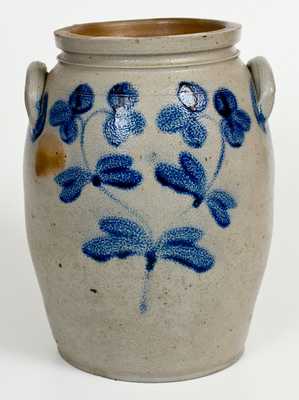 3 Gal. Baltimore, MD Stoneware Jar with Floral Decoration