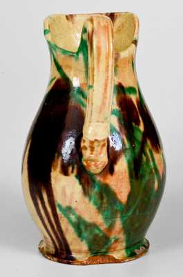 Fine Multi-Glazed Redware Wash Pitcher, Strasburg, VA, circa 1890