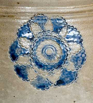 Very Fine attrib. C. Crolius, Manhattan, Stoneware Jar w/ Impressed Decoration, c1810