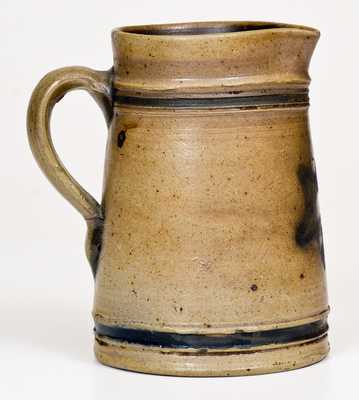 Quart-Sized Stoneware Pitcher w/ Star Decoration, probably Wingender, Haddonfield, NJ