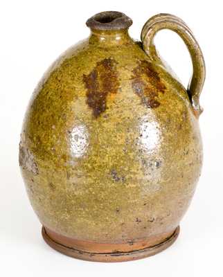 New England Green-Glazed Redware Jug