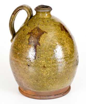 New England Green-Glazed Redware Jug