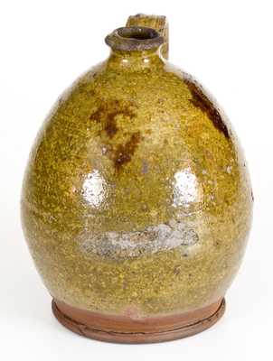 New England Green-Glazed Redware Jug