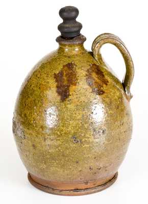 New England Green-Glazed Redware Jug