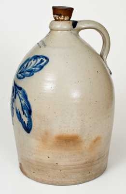 Rare 4 Gal. COWDEN & WILCOX / HARRISBURG, PA Stoneware Jug w/ Bold Grapes Design