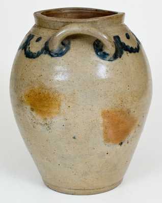 2 Gal. Stoneware Jar with Brushed Decoration att. C. Crolius, Manhattan, circa 1820