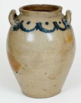 2 Gal. Stoneware Jar with Brushed Decoration att. C. Crolius, Manhattan, circa 1820