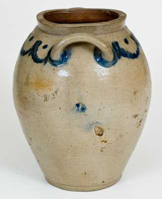 2 Gal. Stoneware Jar with Brushed Decoration att. C. Crolius, Manhattan, circa 1820