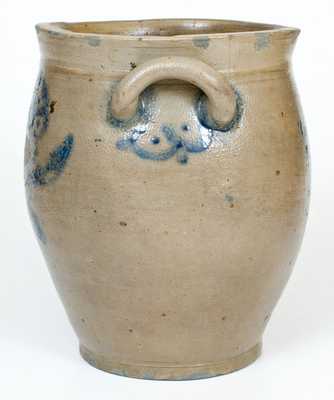 2 Gal. Stoneware Jar with Floral Decoration, probably Manhattan, circa 1800