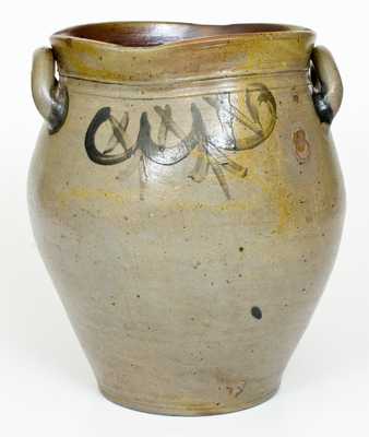 3 Gal. Stoneware Jar with Swag Decoration, probably New Jersey, circa 1800