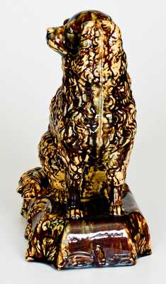 Rockingham-Glazed Spaniel Doorstop, probably East Liverpool, Ohio