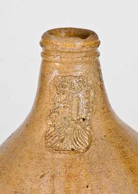 Very Unusual Incised Bellarmine Stoneware Jug, probably Frechen, Germany, 16th Century