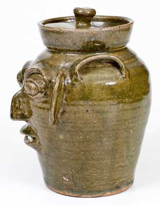 B. B. CRAIG / VALE, NC Lidded Stoneware Face Vessel