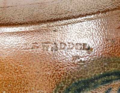 Very Rare T R WADDELL / VA (Alleghany County, VA) Decorated Stoneware Jar
