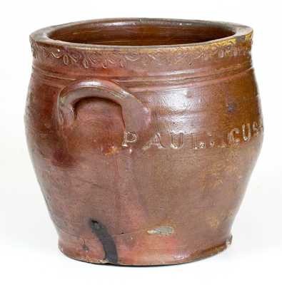 Fine PAUL CUSHMAN Stoneware Jar with Coggled Vine Decoration