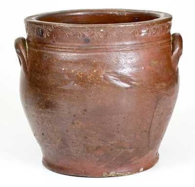 Fine PAUL CUSHMAN Stoneware Jar with Coggled Vine Decoration