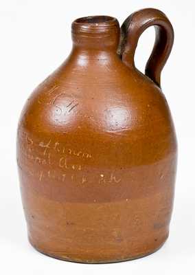 Unusual Small-Sized Jug w/ Baptist Church Ministerial Association Inscription, probably Indiana