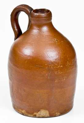 Unusual Small-Sized Jug w/ Baptist Church Ministerial Association Inscription, probably Indiana