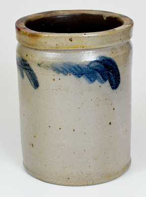 JOHN BELL / WAYNESBORO, PA Stoneware Jar with Cobalt Decoration