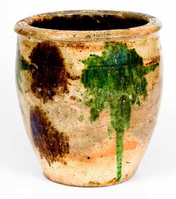 Fine S. BELL & SON / STRASBURG, VA Multi-Glazed Redware Jar