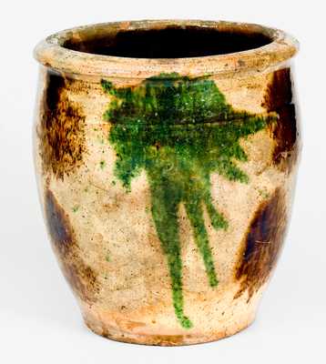 Fine S. BELL & SON / STRASBURG, VA Multi-Glazed Redware Jar