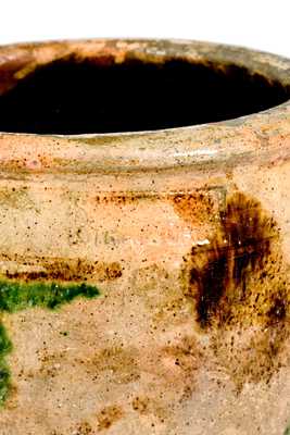 Fine S. BELL & SON / STRASBURG, VA Multi-Glazed Redware Jar
