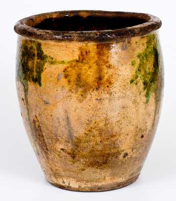 Fine S. BELL & SON / STRASBURG, VA Multi-Glazed Redware Jar