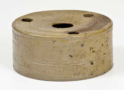 C. CROLIUS / STONEWARE MANUFACTURER / Manhattan-Wells, / NEW-YORK Stoneware Inkwell