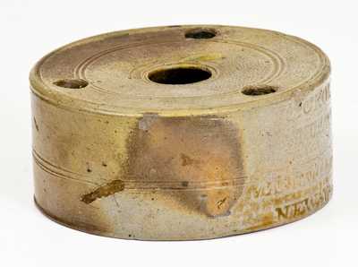 C. CROLIUS / STONEWARE MANUFACTURER / Manhattan-Wells, / NEW-YORK Stoneware Inkwell