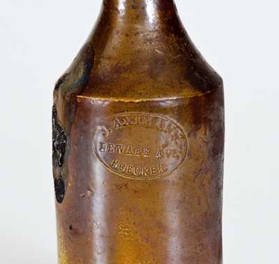 Lot of Two Rare New Jersey Stoneware Bottles: WM. HOUGH S / J. CITY, J. AXTMANN / HOBOKEN