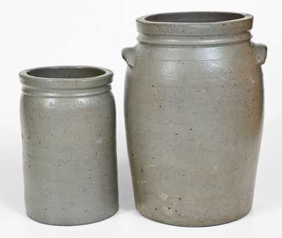 Lot of Two: E. J. MILLER / ALEXA. Alexandria, VA Stoneware Jars