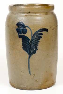 1 Gal. Stoneware Jar with Floral Decoration att. R. J. Grier, Chester County, PA