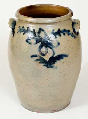 2 Gal. Baltimore Stoneware Jar with Fine Floral Decoration, circa 1820