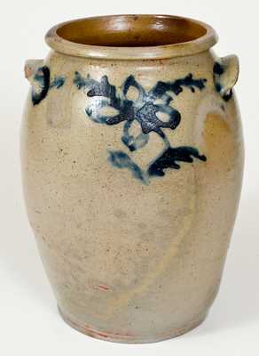 2 Gal. Baltimore Stoneware Jar with Fine Floral Decoration, circa 1820