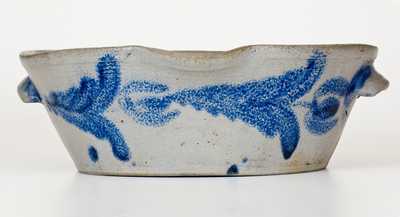 Baltimore Stoneware Milkpan w/ Profuse Floral Decoration, c1825