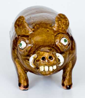 Reggie Meaders Stoneware Pig Figure