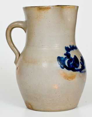 Rare SMITH & DAY / NORWALK, CONN. Stoneware Pitcher with Bold Cobalt Decoration