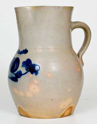 Rare SMITH & DAY / NORWALK, CONN. Stoneware Pitcher with Bold Cobalt Decoration