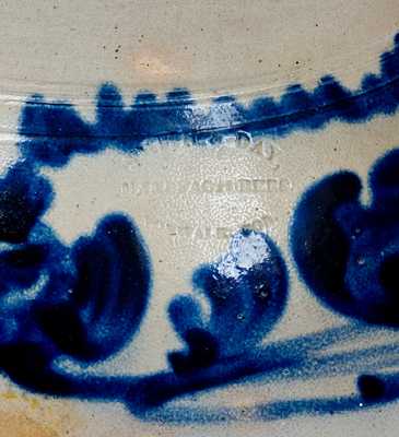 Rare SMITH & DAY / NORWALK, CONN. Stoneware Pitcher with Bold Cobalt Decoration