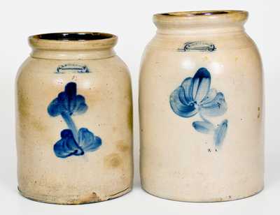 Lot of Two: A. E. SMITH & SONS / PECK SLIP, NY Stoneware Jars
