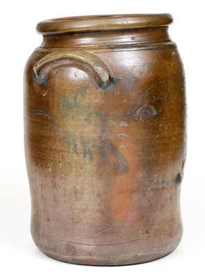 3 Gal. Stoneware Jar with Freehand Decoration att. D. G. Thompson, Morgantown, WV