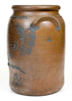 3 Gal. Stoneware Jar with Freehand Decoration att. D. G. Thompson, Morgantown, WV