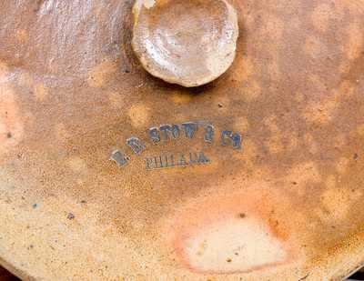 Lot of Three, Including Rare E. D. STOW & CO. / PHILADELPHIA Stoneware Lid and Eagle Crock