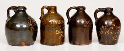 Lot of Four: Stoneware Miniature Jugs