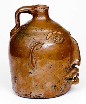 Fine Stoneware Face Jug attributed to Otto Brown