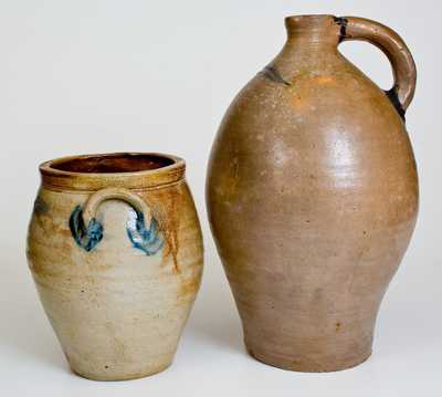 Lot of Two: Rare KNOWELS & STATES / NEW LONDON, CT Jug, A. STATES & CO. Jar