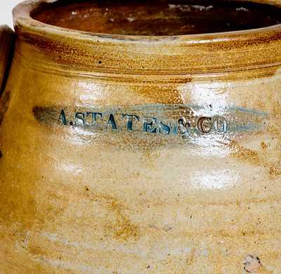 Lot of Two: Rare KNOWELS & STATES / NEW LONDON, CT Jug, A. STATES & CO. Jar