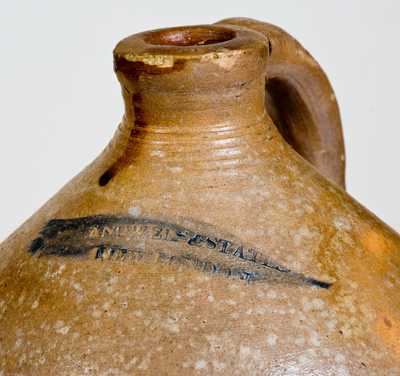 Lot of Two: Rare KNOWELS & STATES / NEW LONDON, CT Jug, A. STATES & CO. Jar