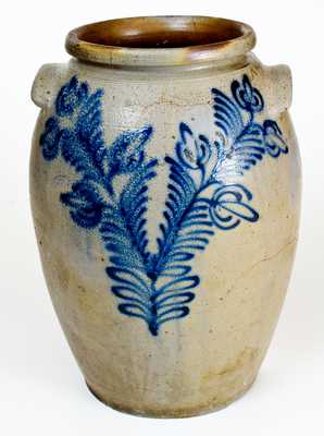5 Gal. B. C. MILBURN / ALEXA. Stoneware Jar with Profuse Slip-Trailed Floral Decoration