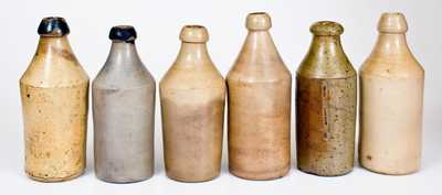 Lot of Six: Dated Stoneware Bottles